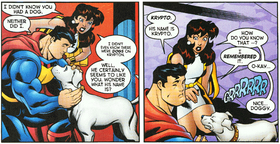 Superman and Krypto meet again for the first time
