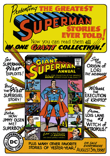 Giant Superman Annual DC House Ad, May 1998