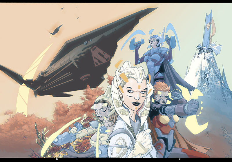 Two page spread from BIRTHRIGHT #3
