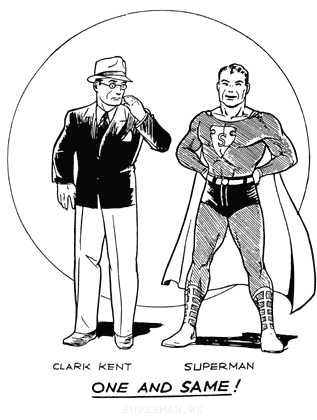 Clark and Superman by Joe Shuster
