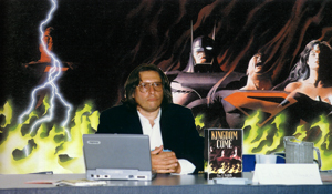 Elliot S! Maggin prepares to read from his Kingdom Come novel at the 1997 San Diego Comic Con